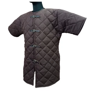 Viking Warrior Armor Jacket Quilted Gambeson Padded Battle Jacket, Medieval LARP - Picture 1 of 4