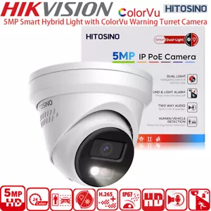 Hikvision kompatible 5MP ColoVu IP Kamera 2-Wege Audio Smart Hybrid Licht Alarm - Bild 1 von 9