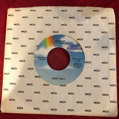 BUDDY HOLLY   PEGGY SUE/EVERYDAY  7" VINYL 45   MCA -60004 WITH  MCA SLEEVE - Image 1 of 2