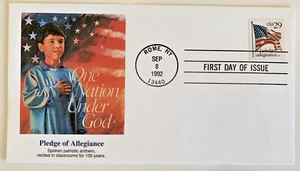 FDC USA First Day Cover#2593 29c PLEDGE OF ALLEGIANCE FDC ROME,NY SEP 8-1992 - Picture 1 of 1