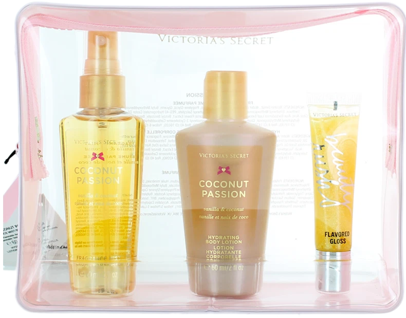 Jett Setter Coconut Passion von Victoria's Secret für Damen 3-teiliges Set Neu - Bild 1 von 1