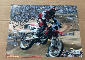 RICKY CARMICHAEL SIGNED 8X10 MOTORCROSS PHOTO BECKETT BAS #6 - Picture 1 of 1