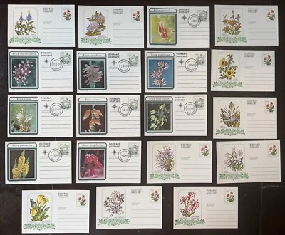 Lote de 19 postales Venda 1980 flores usadas como nuevas, Dead Country Foto 1 de 4