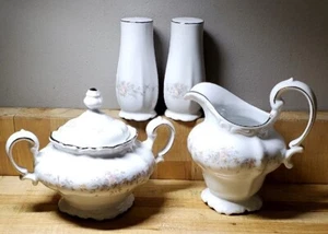 Johann Haviland Bavaria Germany Floral Splendor Sugar/ Creamer/ Salt & Pepper - Picture 1 of 6