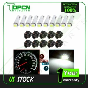 10x T5 PC74 Twist Socket Instrument Cluster Dash White Led Light Bulb For Honda - Picture 1 of 10