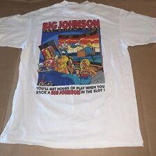 Vintage 1990's Big Johnson Video Games Graphic T-Shirt Size L VTG 90s Surf