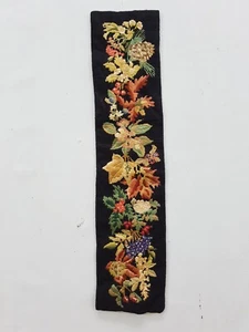 Tapiz vintage tradicional victoriano bordado a mano campana 56x13 cm - Imagen 1 de 10