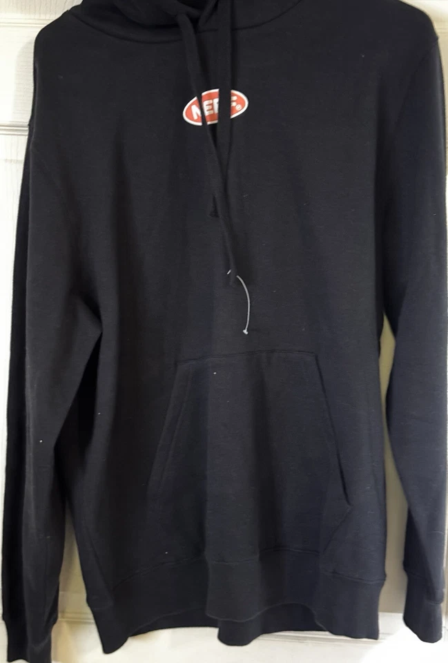 Neff “ WORLDWIDE ” Hoodie Size MEDIUM New WITH TAG. BLACK With PUFF LETTER LOGO - Image 1 of 4