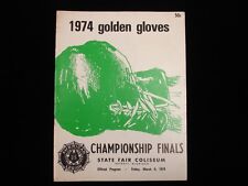 1974 Golden Gloves Boxing Program -  Championship Finals 
