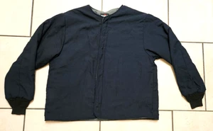 Bulwark FR Flame Resistant Jacket XL Regular Navy Blue Quilted Snap Up Welding - Picture 1 of 8