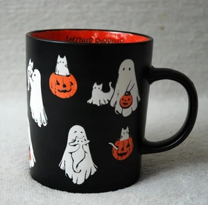 Tazza 100% gres nero arancione Halloween insieme fusa me e il mio gatto per sempre - Foto 1 di 5
