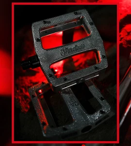 PEDALES DE ALEACIÓN DE METAL SHADOW CONSPIRACY 9/16 TREY JONES CULTO SUBROSA NEGRO NUEVOS - Imagen 1 de 11