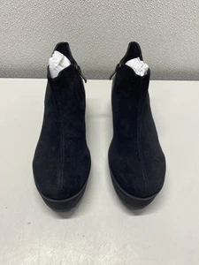 Antelope Women's Size US8-8.5 M53 Jojo Platform Ankle Booties In Black Leather - Picture 1 of 10