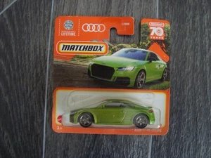 Matchbox Audi TT RS in metallic grün neuwertig auf kurzer Karte - Bild 1 von 1