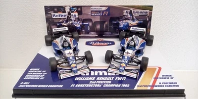 SET 2 AUTO 1:43 WILLIAMS RENAULT FW17 1995 HILL COULTHARD 2° POSIZIONE CAMPIONE - Immagine 1 di 4