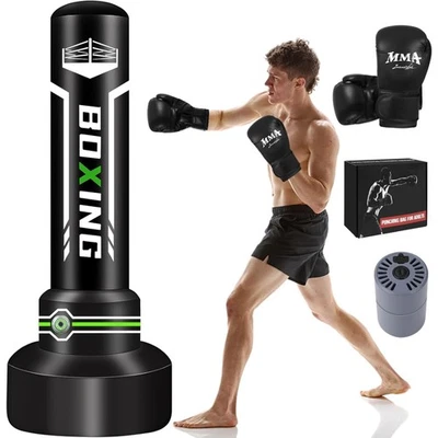 Boxsack Erwachsener 180cm Komplettset Aufblasbar Fitness MMA Muay Thai - Bild 1 von 2
