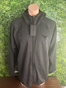 2018 dunkelgrau Charlotte Hornets XL Jordan Hoodie mit durchgehendem Reißverschluss und Reißverschlusstaschen - Bild 1 von 6