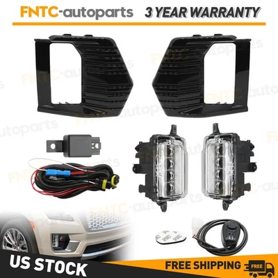 Fog Lights For 2021-2023 GMC Yukon XL Clear LED Front Bumper Lamps+Bezel+Switch Foto 1 de 4