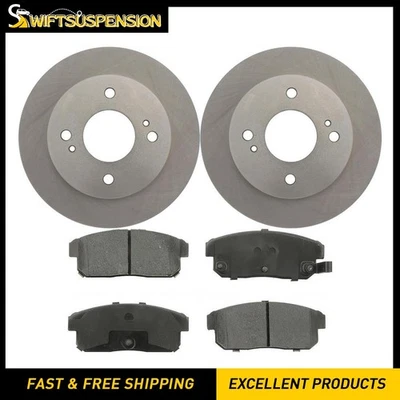 Kit de rotores de freno trasero y pastillas de cerámica para 2000 2001 2002 INFINITI G20 Foto 1 de 4