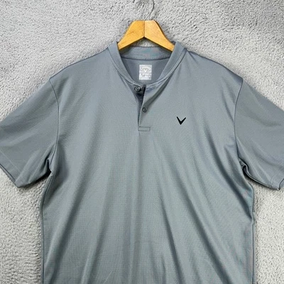 Camiseta Callaway Opti Dri Camiseta Henley Para Hombre Gris Medio Golf Manga Corta Elastizada Foto 1 de 4