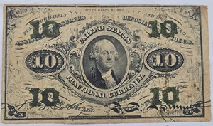 Moneda fraccionaria George Washington 1864 tercera emisión Fr. 1255 diez centavos 10C bonito - Imagen 1 de 6