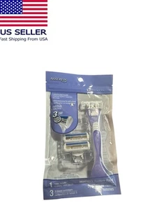 Maquinilla de afeitar Assured Women de 3 hojas con 3 cartuchos nueva - Imagen 1 de 2