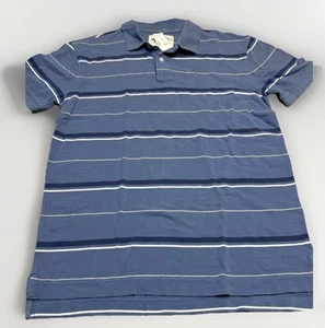 Aeropostale Polo Shirt Blue Striped Men’s Short Sleeve Authentic Fit Size M NWT - Picture 1 of 7