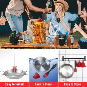 AL Pastor Spieß für Grill Edelstahl Shawarma Ständer mit 3 Spikes Beschläge - Bild 1 von 7