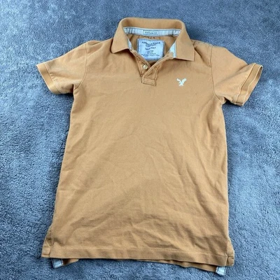 Camisa Polo American Eagle Para Hombre XS Naranja Calce Vintage Manga Corta Foto 1 de 4