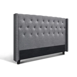Artiss Bed Head Headboard King Size Fabric - LUCA Grey - Picture 1 of 6