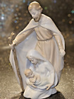 Fine Porcelain Mary & Joseph Baby Jesus Statue 9 Inch Made By Adeline European 