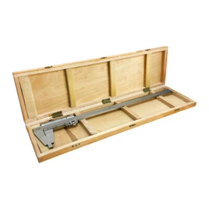 12" / 300MM Inch Metric Heavy Duty Vernier Caliper Ruler Wooden Case - Picture 1 of 6