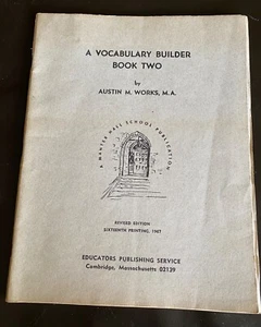 1967 unused Workbook A Vocabulary Builder Book Two USA - Picture 1 of 6