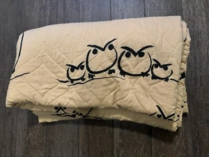 Vintage Springmaid Quilted Comforter Bedspread Queen Owl Print - Picture 1 of 14