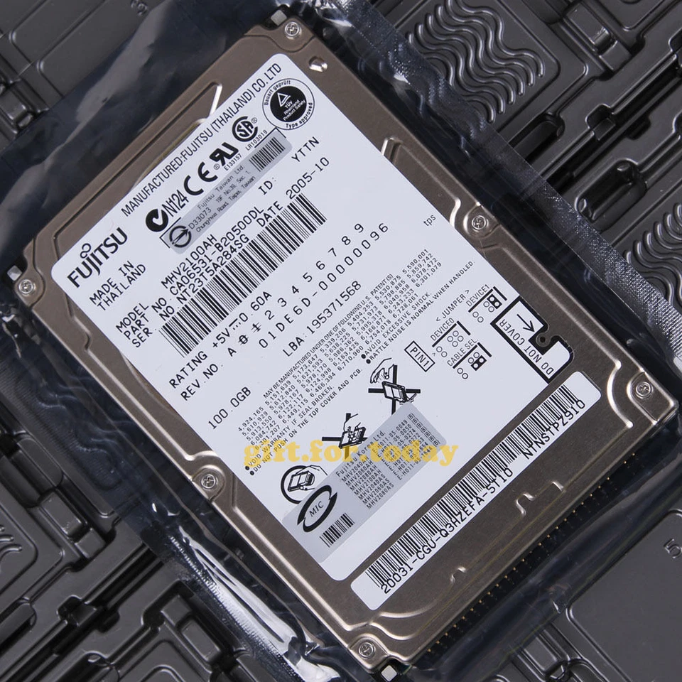FUJITSU 100 GB 5400 RPM IDE PATA 2.5" (MHV2100AH) Internal Hard Drive HDD - Image 1 of 1