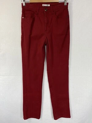 Pantalones de mezclilla LEE para mujer 6 rojos calce clásico elásticos medianos rectos adornados cómodos Foto 1 de 4