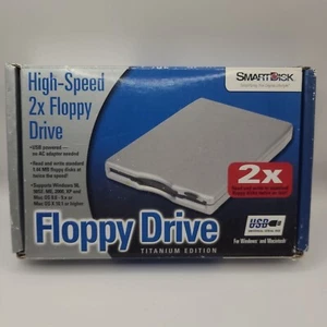 SmartDisk External USB Floppy Disk Drive Titanium Edition Windows or Mac - Picture 1 of 4