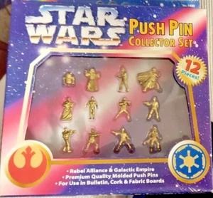 Star Wars 1997 Push Pin Juego de Coleccionista 12 Piezas Alianza Rebelde Imperio Galáctico - Imagen 1 de 2