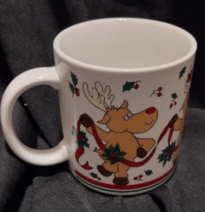 Weihnachten Rentier Elch Keramik Kaffeebecher - Japan Teetasse - Bild 1 von 5