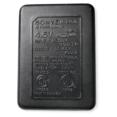 Genuine Sony AC Power Adaptor AC-E454B 4.5V  - Image 1 of 4