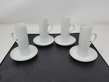 MCM porcelain Schmid 60 Demitasse espresso CUPS & SAUCERS LaGardo Tackett set 4