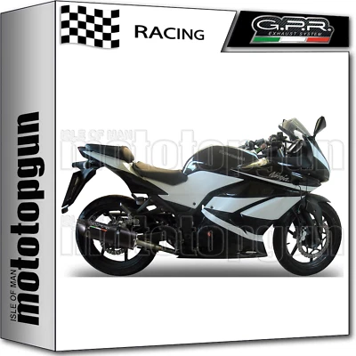 GPR EXHAUST RACE FURORE BLACK KAWASAKI NINJA 250 R 2007 07 2008 08 2009 09 - Image 1 of 2
