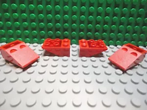 Lego 4 rote 3x2 umgekehrte Pisten 33 Grad Stein Block NEU - Bild 1 von 1