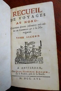 Arctic Whaling Svalbard Exploration 1716 Frisland voyage rare book w/ 15 plates - Picture 1 of 18