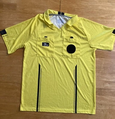 Camiseta uniforme de árbitro de fútbol Score amarilla para hombre mediana Foto 1 de 4