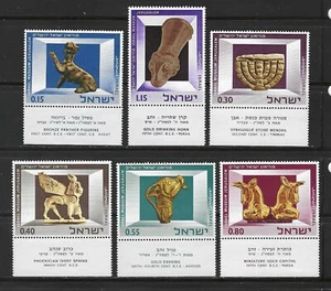 ISRAEL , 1966 , ISRAEL MUSEUM , SET OF 6 STAMPS W/TABS , PERF , MNH , CV$5.50 - Picture 1 of 1