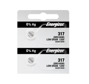 Energizer 317 SR516SW Silver Oxide Watch Battery (2 Pack) - Picture 1 of 7