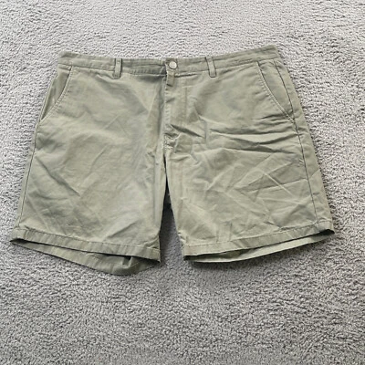 Bonobos Mens Chino Shorts 40 Green Casual Flat Front 7 Inch Inseam - Image 1 of 4
