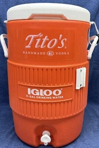 NEW TITO’S HANDMADE VODKA 5 GALLON IGLOO WATER COOLER - Ships same day - Picture 1 of 10