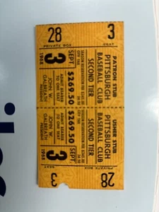 1968 Pittsburgh Pirates Full Ticket Pass Willie Stargell 26 HR YR Sept. 3 ⚾️ - Picture 1 of 3